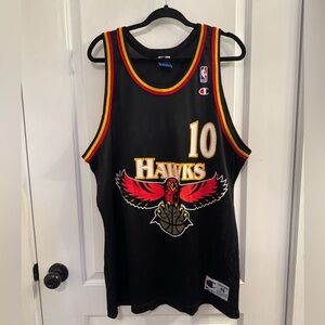 Vintage NBA Champion Mookie Blaylock Atlanta Hawks Jersey #10 XXL 48